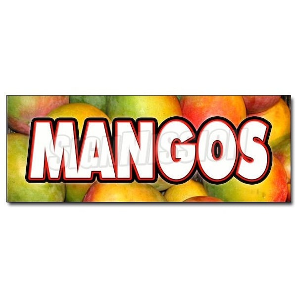 Signmission MANGOS DECAL sticker tropical fruit stand farm produce farm market juice, D-36 Mangos D-36 Mangos - main
